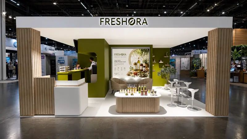Freshora fuar standı konsept render
