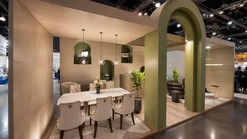 Modera Living fuar standı konsept render